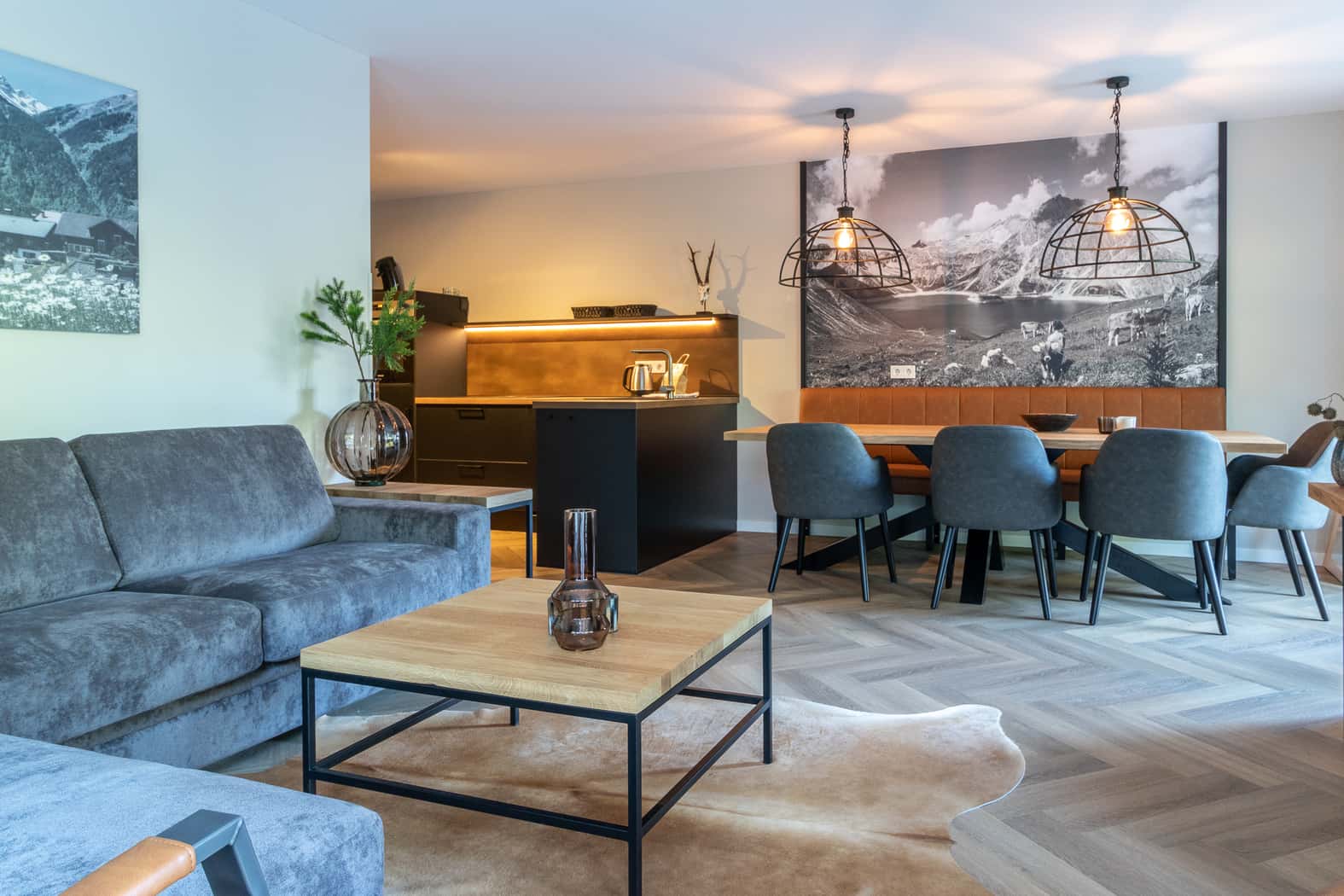 Stylish 7p apartment close to ski area
